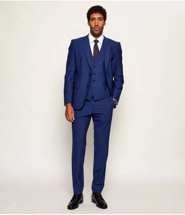 Мужской жилет из шерсти Slim Fit BOSS, синий — фото 2