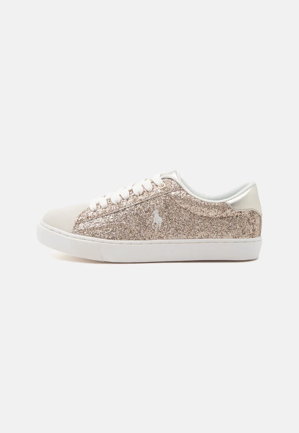 Терон - тренеры Polo Ralph Lauren, Gold-Coloured Glitter/Sand/Gold-Coloured Metallic/Cream