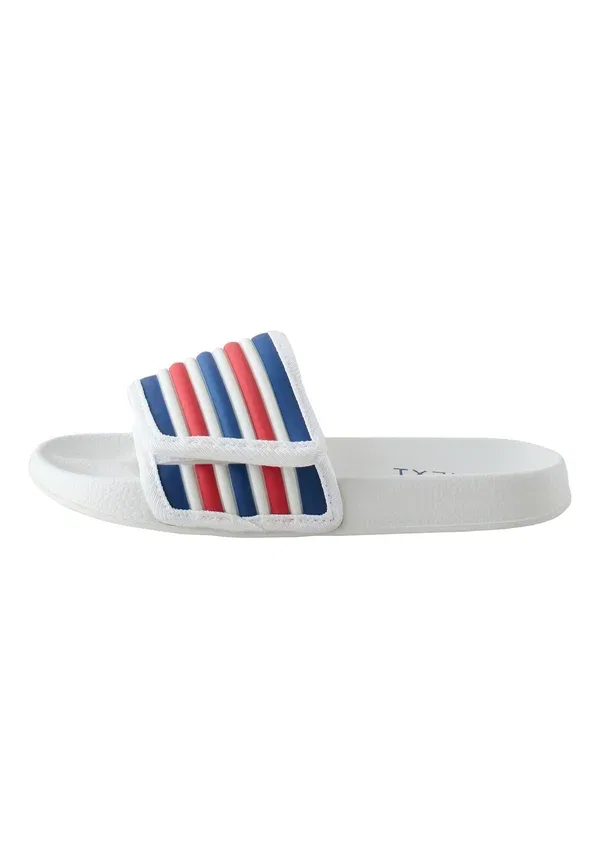 Босоножки с открытым носом Striped Next, white, red, белый/красный/синий — фото 2
