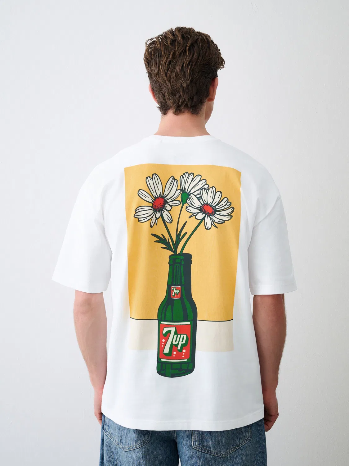 Футболка с графическим принтом 7Up Flower Next, белый — фото 4