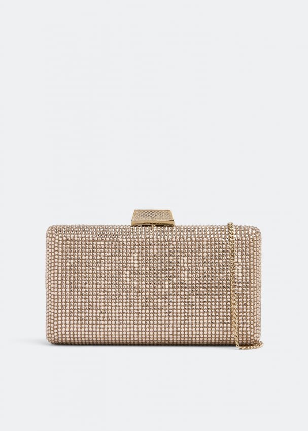 

Клатч JIMMY CHOO Clemmie clutch, бежевый