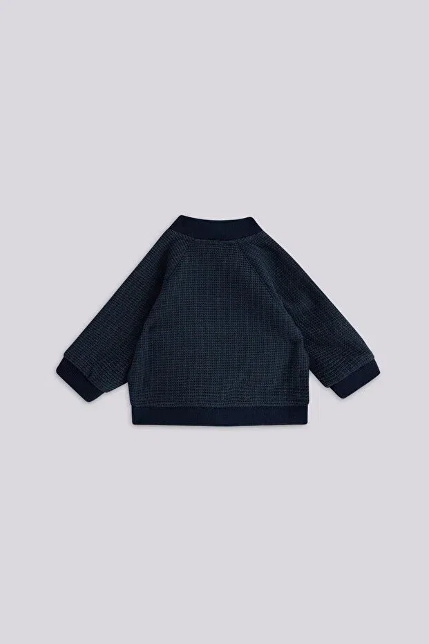 Детская темно-синяя куртка для мальчика из магазина Bg Layette — фото 3