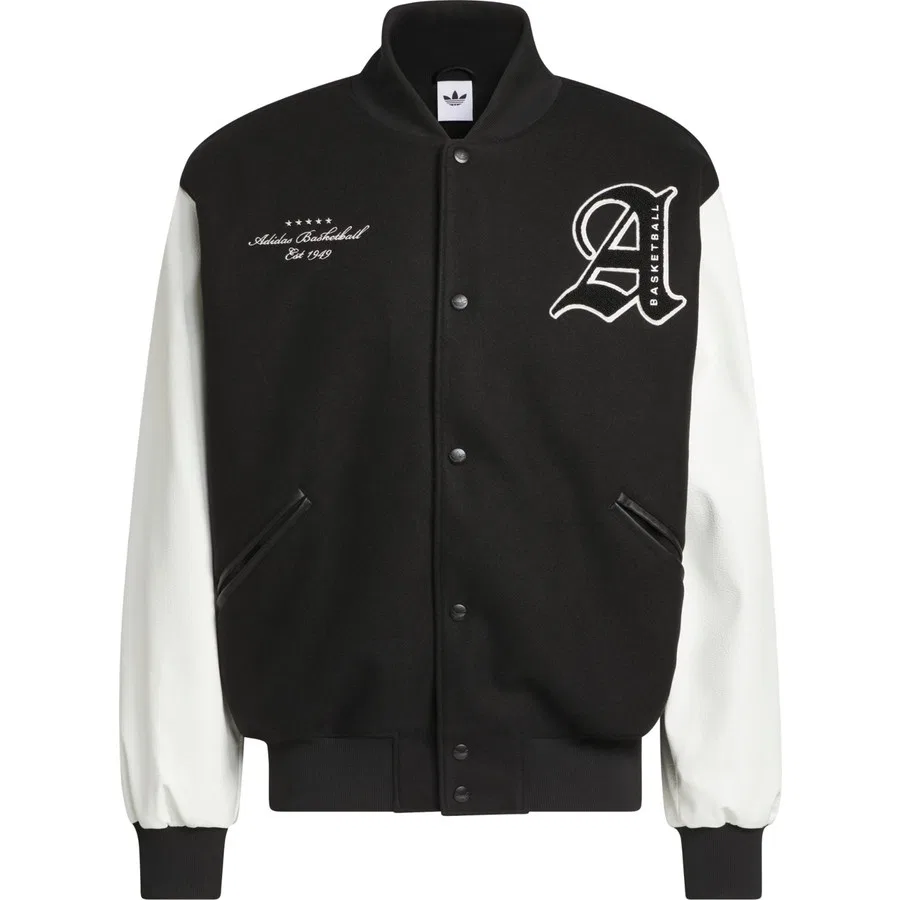 Ветровка баскетбольная Originals Basketball Jacket adidas, Черный — фото 3
