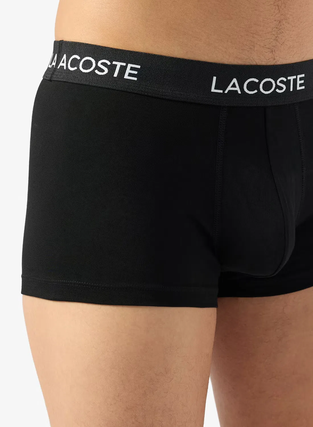 Трусы-боксеры эластичные, комплект из 5 штук, Lacoste, черный — фото 4