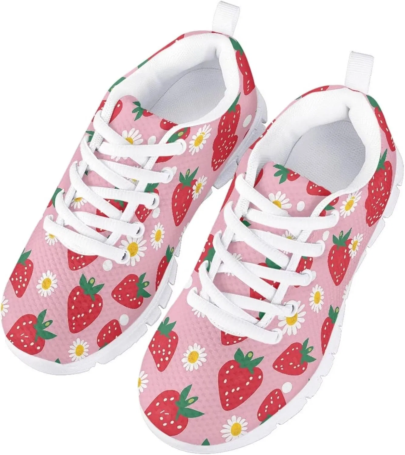 Детские кроссовки с белой подошвой Flashideas, Strawberry — фото 3