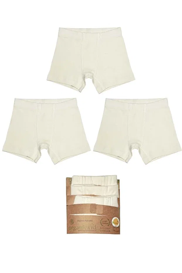 Детский комплект боксеров для мальчиков органический Organickid, Beige