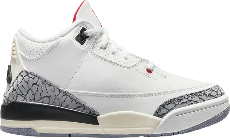 

Кроссовки Air Jordan 3 Retro PS White Cement Reimagined, белый