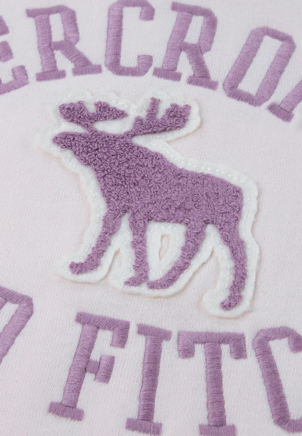 Свитер с графическим принтом на молнии Abercrombie & Fitch, Pink Marshmallow — фото 4