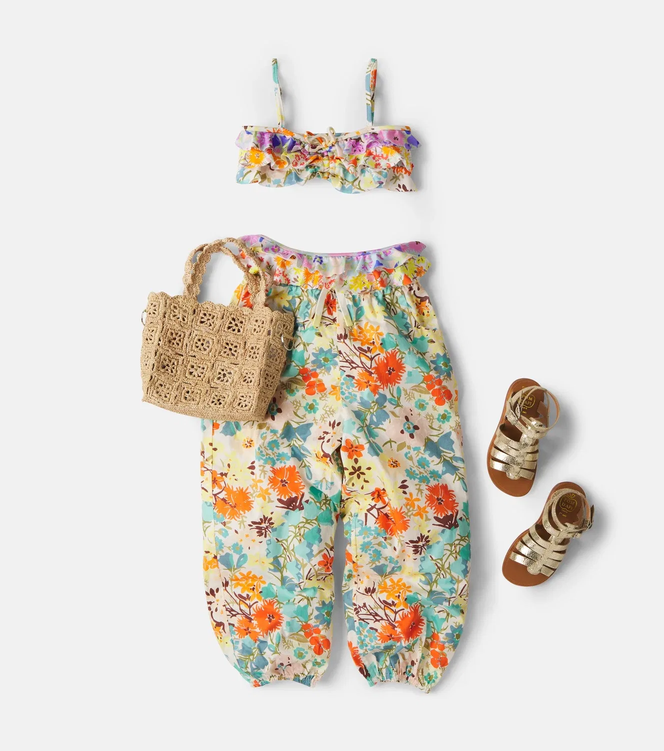 Комплект бикини с цветочным принтом Solstice Zimmermann Kids, мультиколор — фото 2