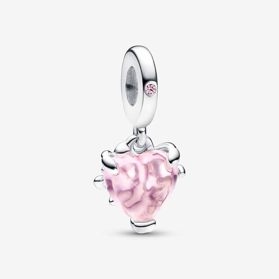 

Шарм-подвеска Pandora Moments Pink Family Tree & Heart, серебро/розовый