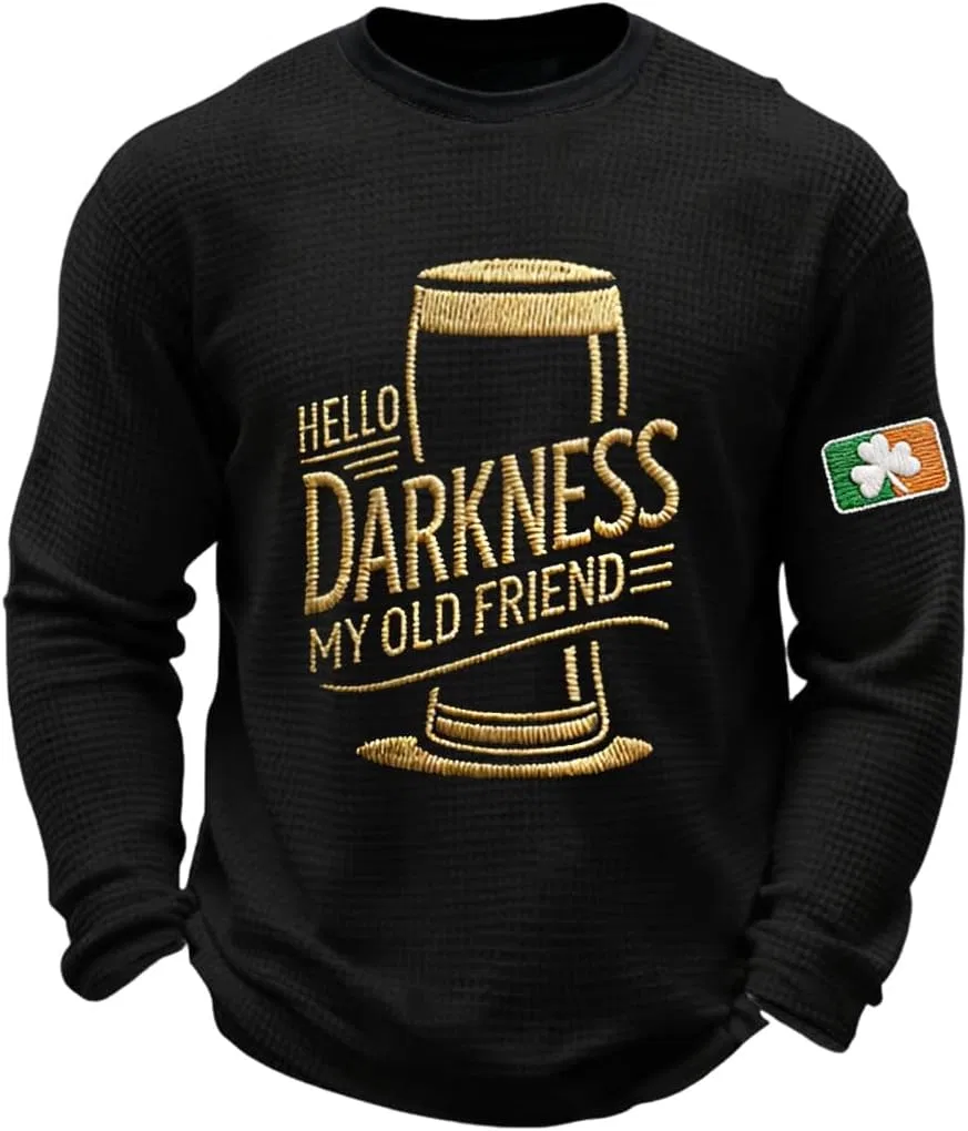 Мужская длинная футболка Hello Darkness My Old Friend