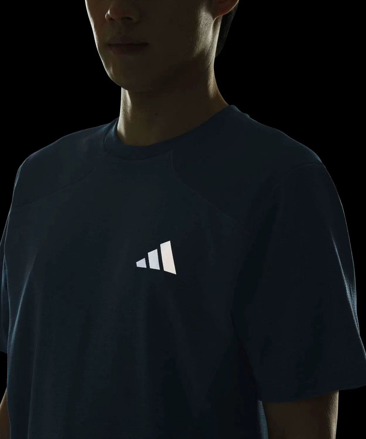 Мужская футболка с коротким рукавом Adidas Tech Essentials Cool Touch Regular Fit Stealth Sleeve, Blue — фото 3