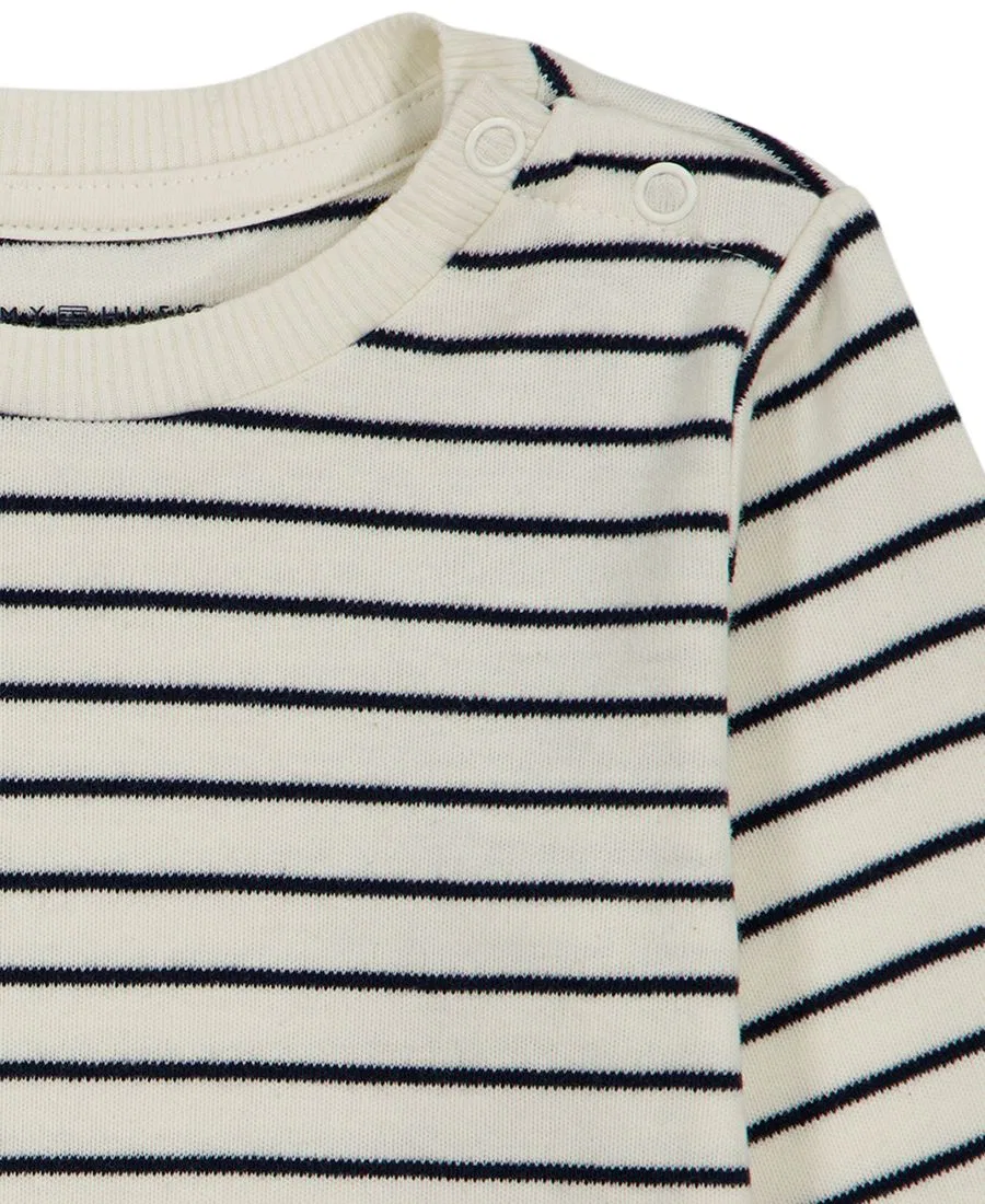 Комплект из боди и комбинезона Tommy Hilfiger, Navy/Vanilla Stripes — фото 4