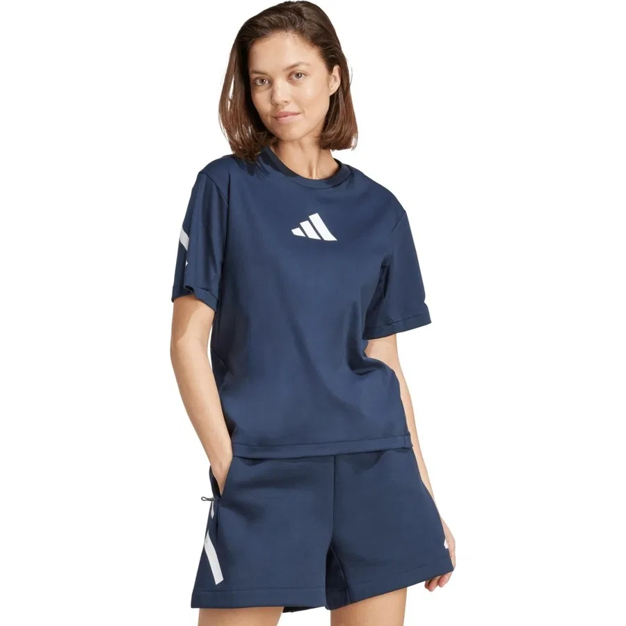 Женская футболка с длинным рукавом Z.n.e. Tee adidas, Темно-синий — фото 2