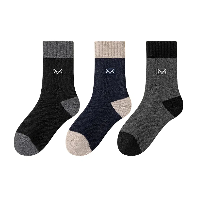 Детские носки до середины икры 3 пары Raven Navy Blue Dark Heather Gray MIIOW