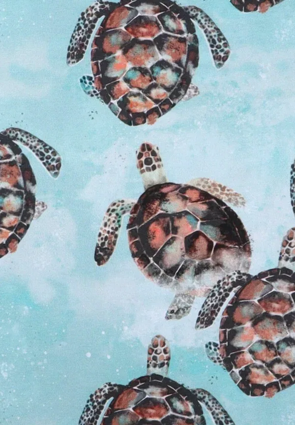 Леггинсы с принтом животных Sea turtles Walkiddy, green, зеленый — фото 3