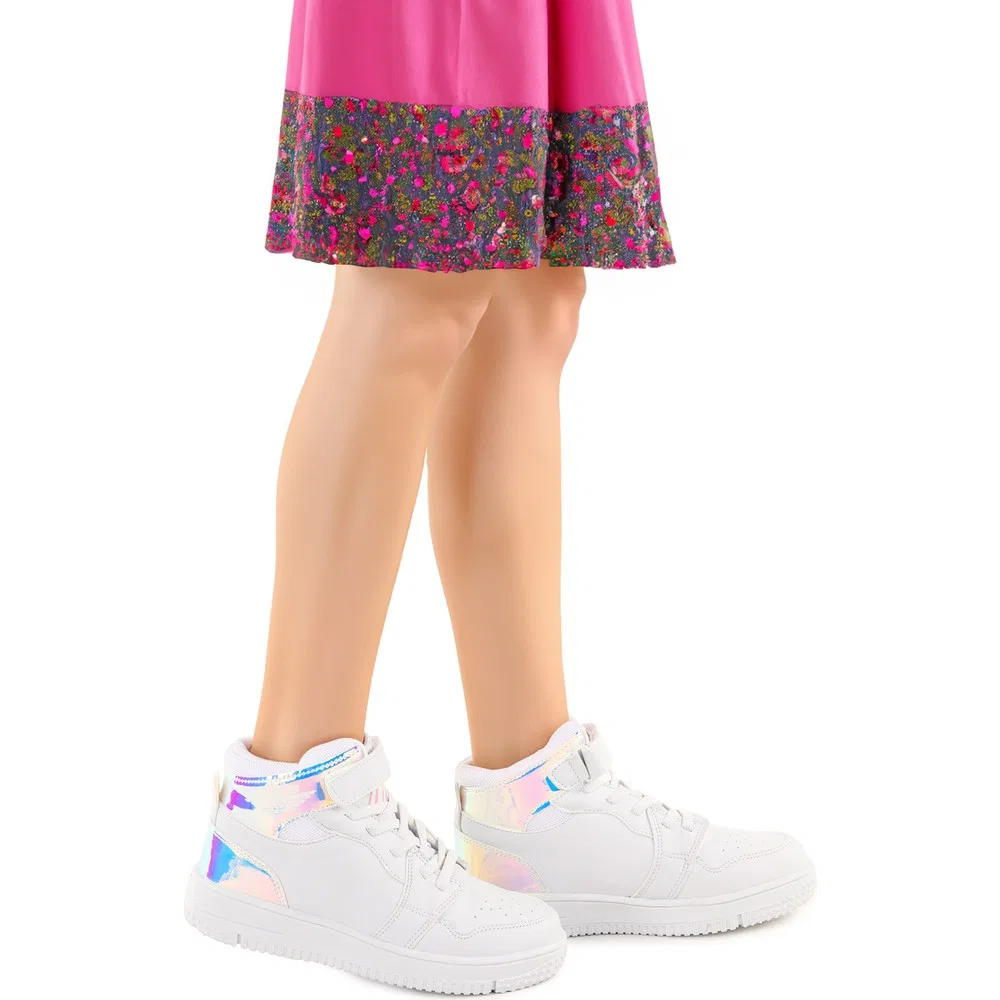 Детские спортивные кроссовки для девочек с липучками Hayka Hologram Kiko Kids