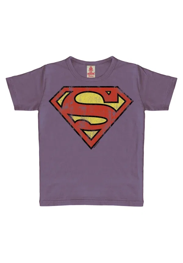 Футболка с принтом Superman Logoshirt, lila, лиловый — фото 4