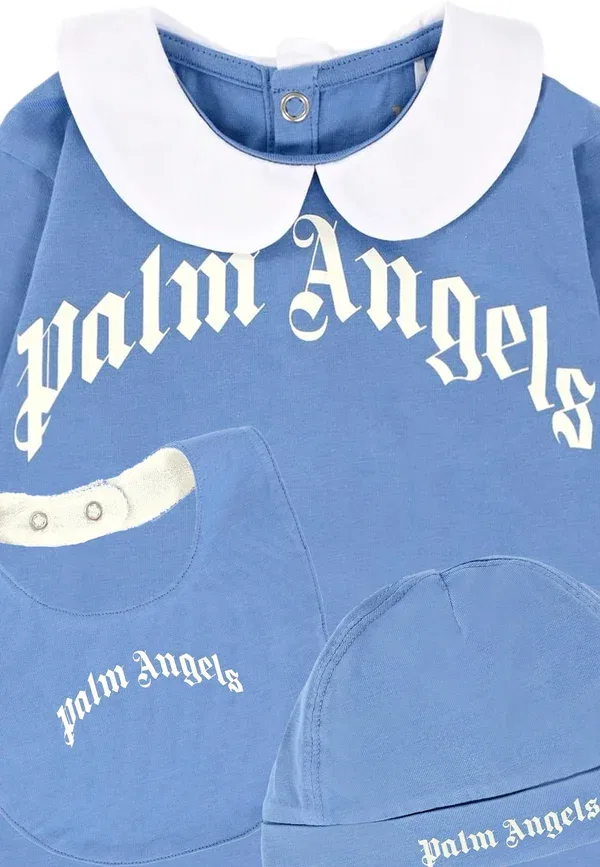 Комплект из боди и ползунков с принтом Set Tutine Palm Angels, Light Blue, светло-голубой — фото 3