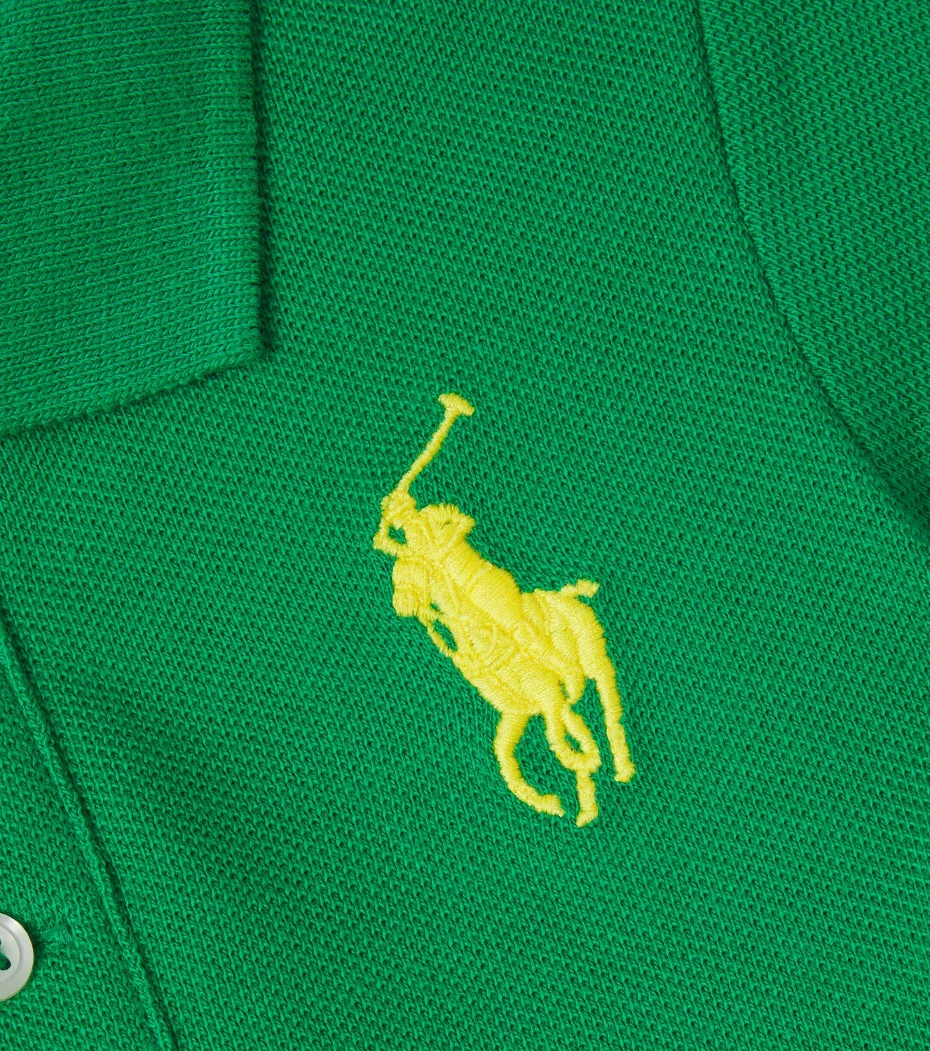 Комбинезон с воротником-поло Polo Ralph Lauren Kids, зеленый — фото 3
