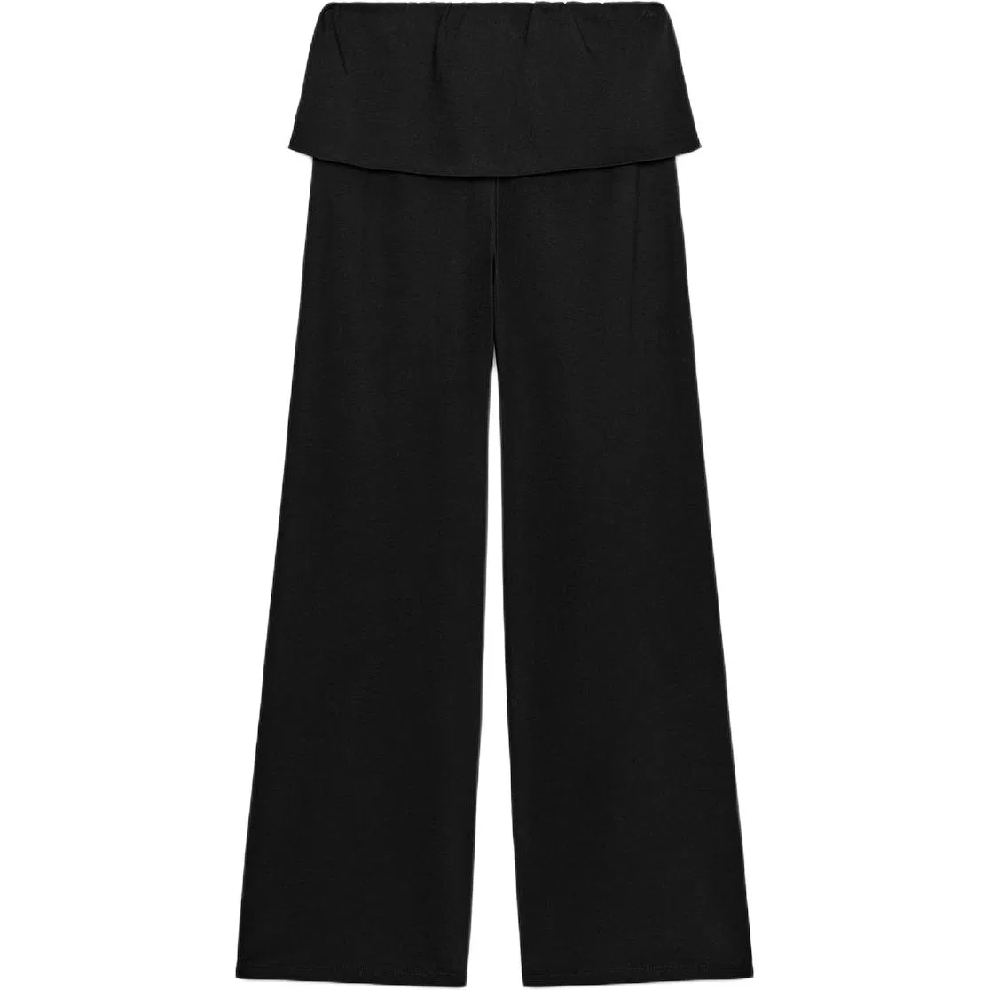 Женские брюки свободного кроя с широкой штаниной Casual Pants, ZARA, Black — фото 3