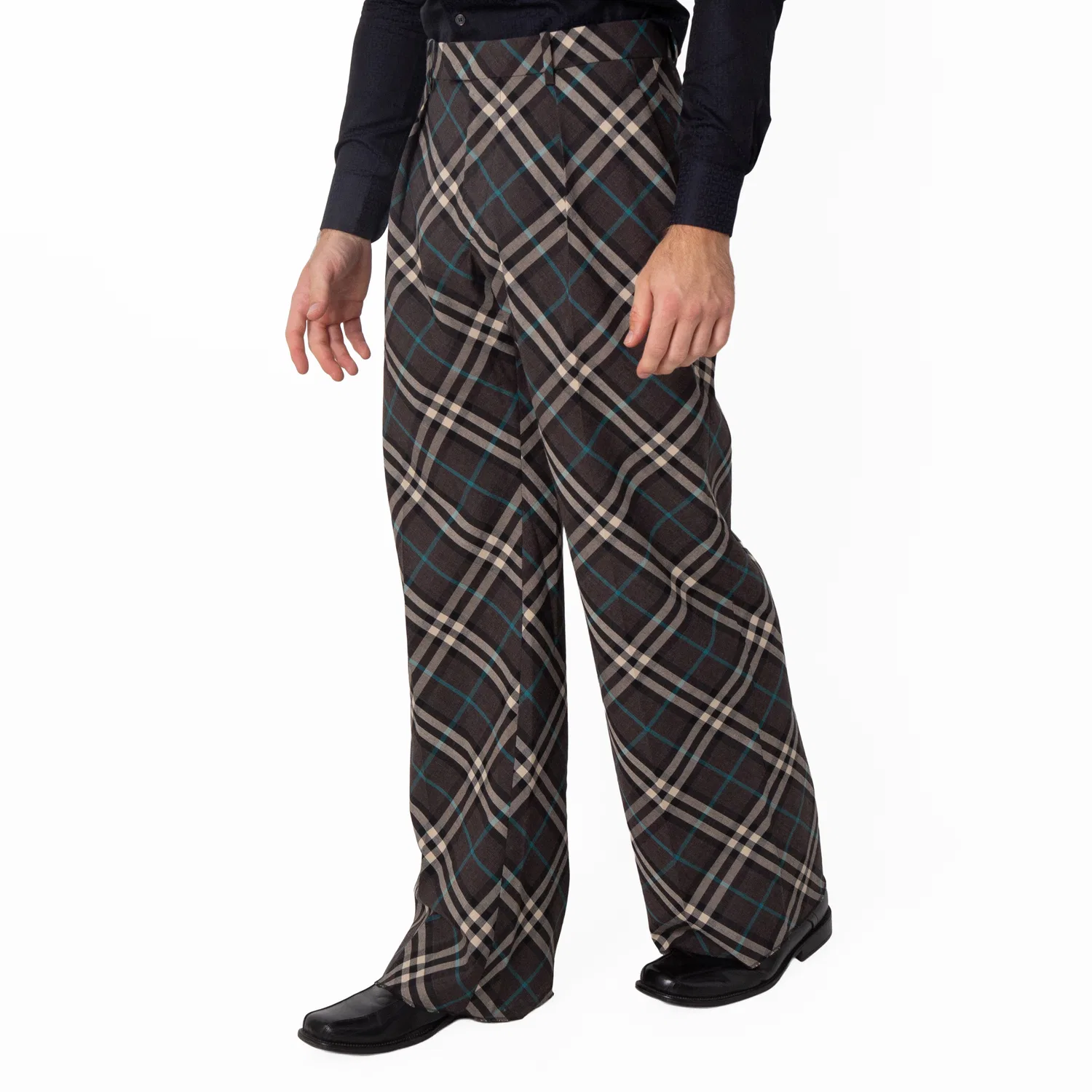 Брюки свободного кроя с принтом Check Pattern Burberry, Snug Ip Check