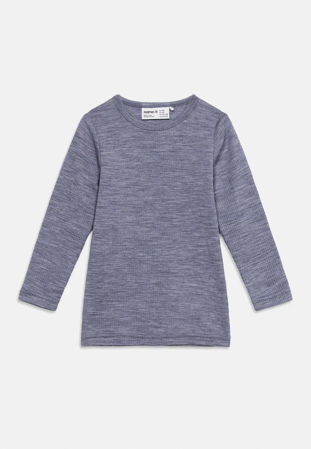 Футболка унисекс Nmnwax с длинными рукавами Name It, Folkstone Gray
