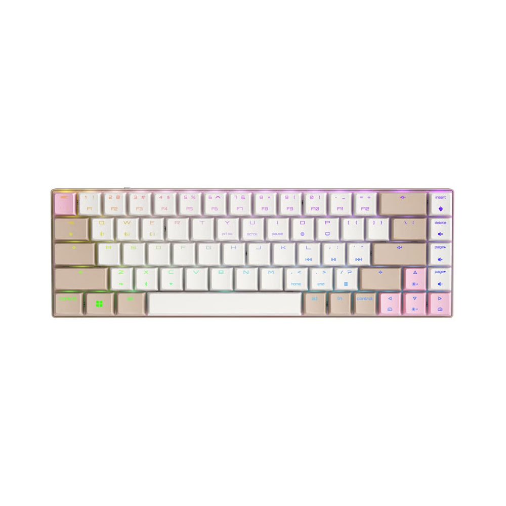 

Игровая клавиатура Cherry MX-LP 2.1 RGB, низкопрофильная, беспроводная, Cherry MX Low Profile Red, белый/хаки/розовый