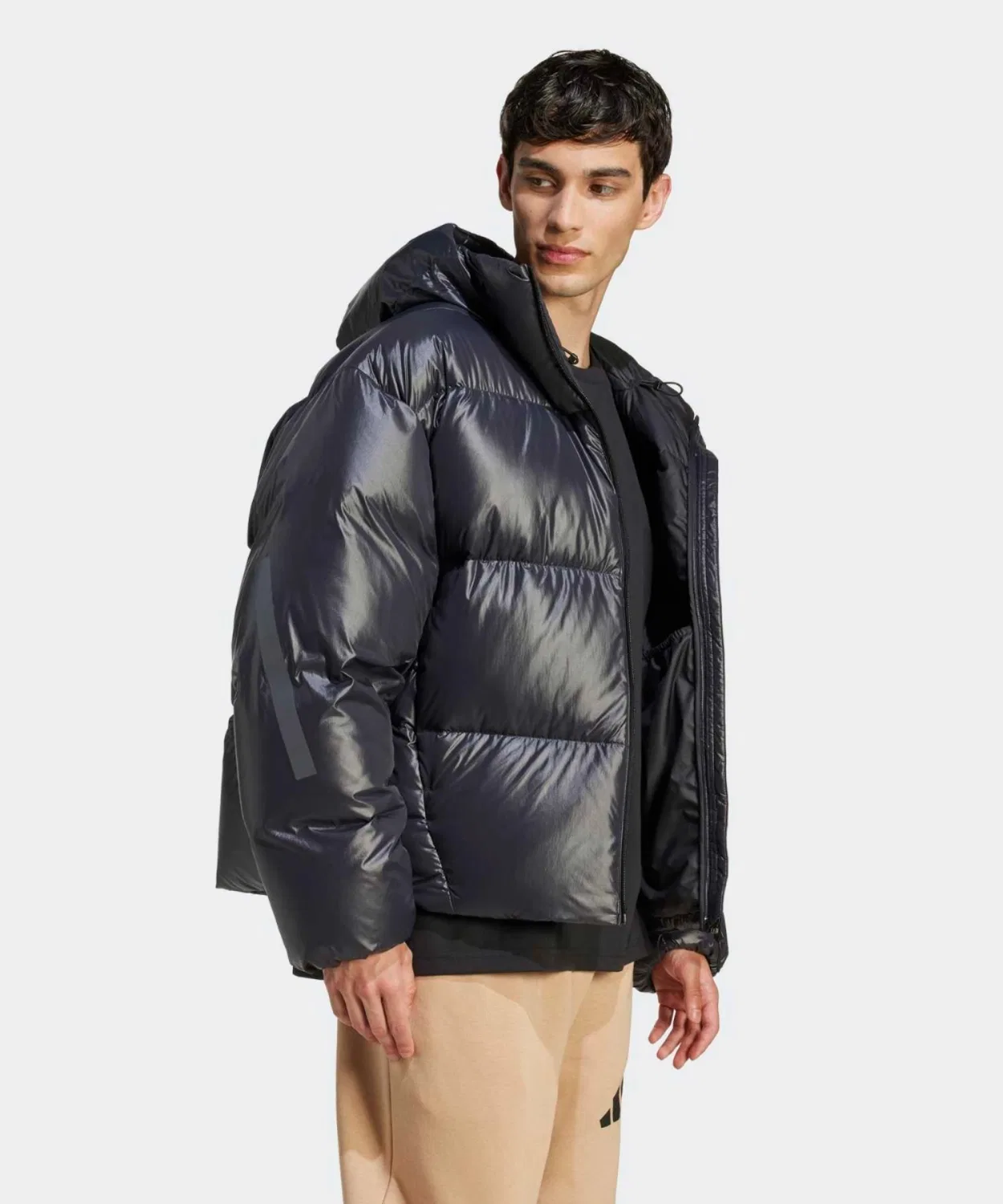 Мужская куртка-пуховик с капюшоном Climawarm Z.N.E. Adidas, Black — фото 3