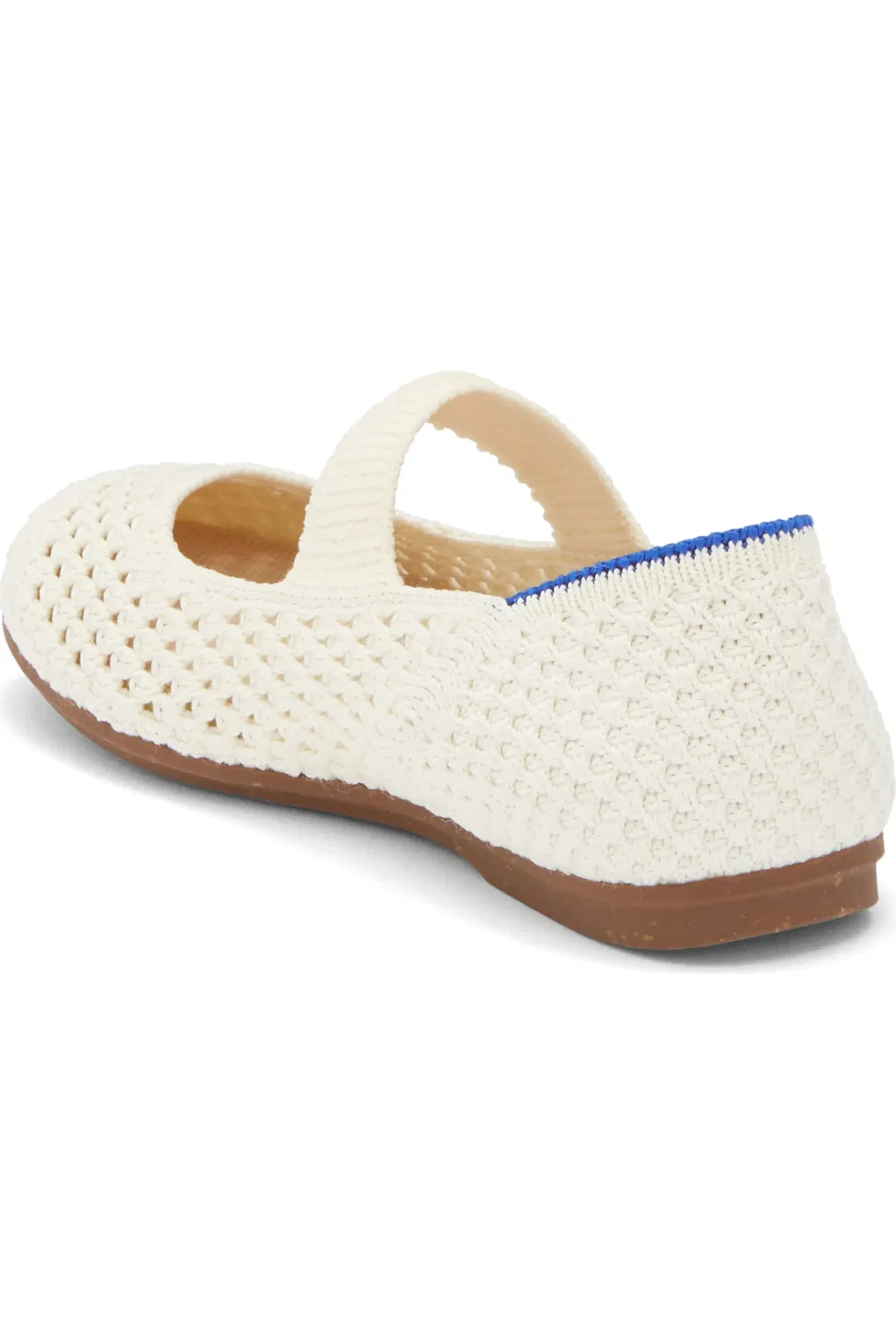 Детские туфли Мэри Джейн на плоской подошве Rothy's, White Open-Knit — фото 2
