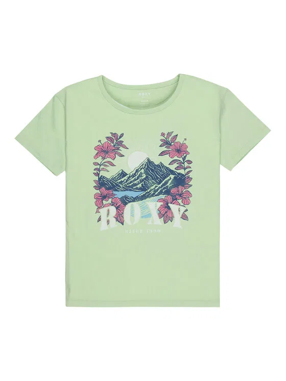 Футболка regular fit Lily Vintage Roxy, зеленый — фото 4