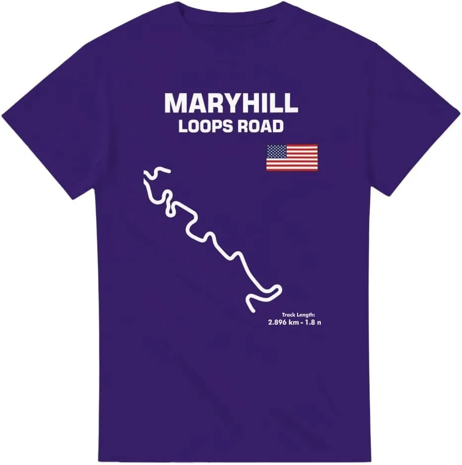 Футболка с принтом MaryHill Loops Road Hill Climb, Purple