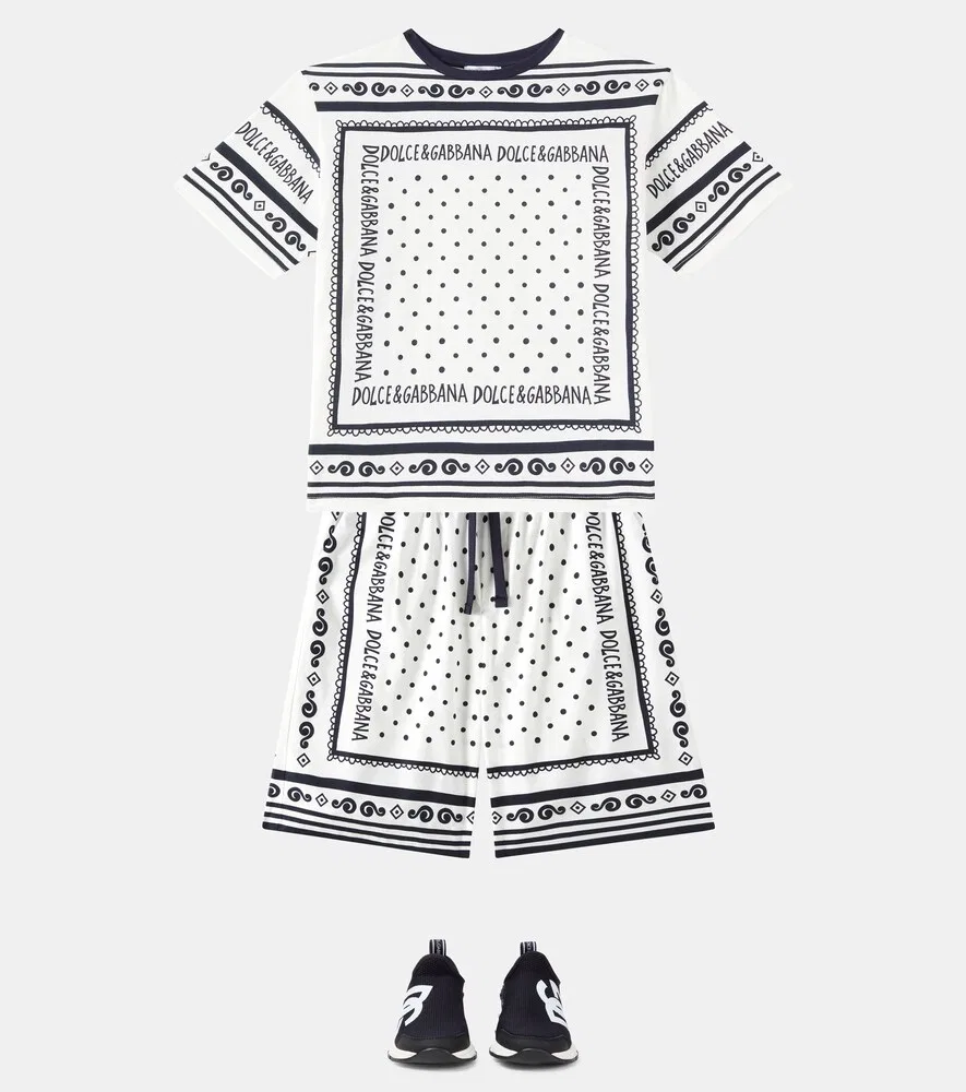 Кроссовки с логотипом из парусины Dolce&Gabbana Kids, черный — фото 2