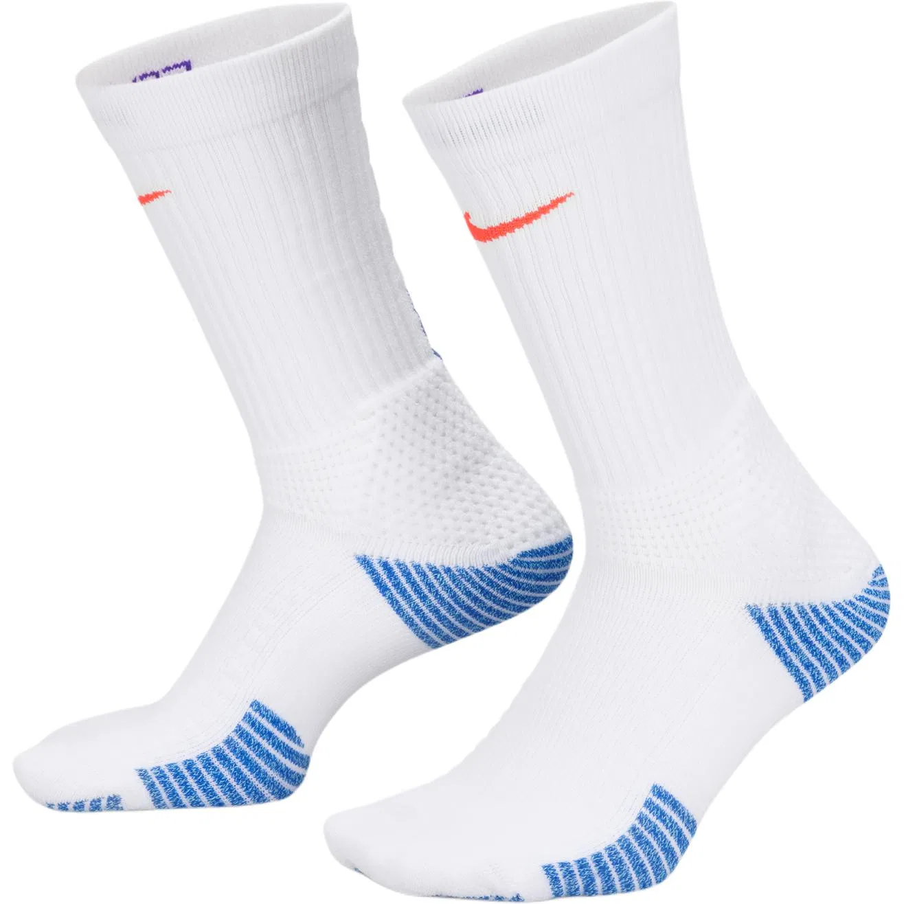 Носки Elite 2.0 Nike, White/Racing Blue/Light Aqua Blue/Bright Dark Red — фото 4