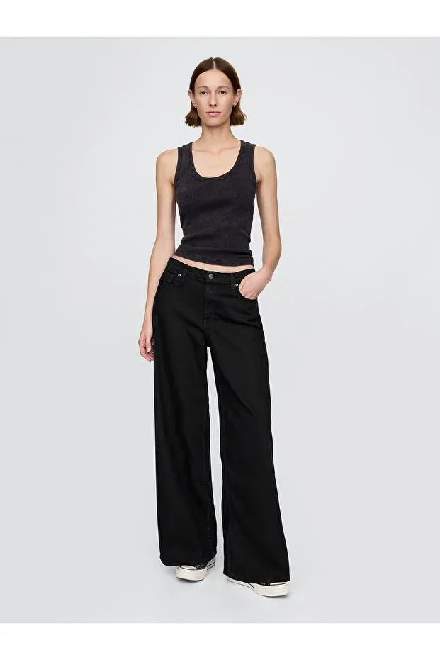 Женские джинсы свободного кроя Gap, Black-000