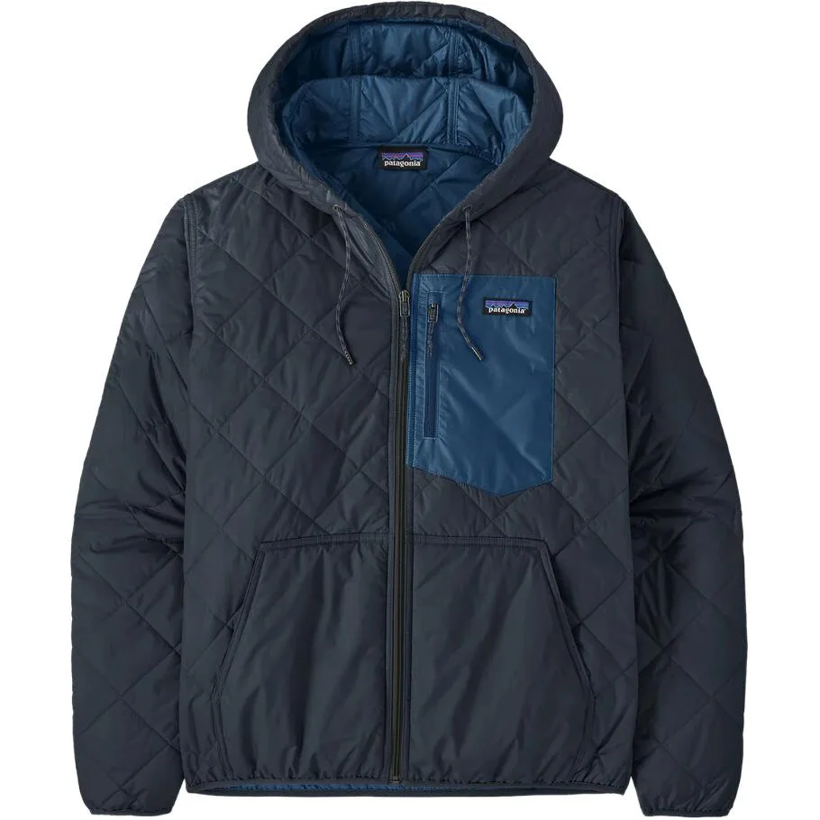 Куртка мужская утепленная стеганая Patagonia, Marine Blue & Clementine Blue/NECL