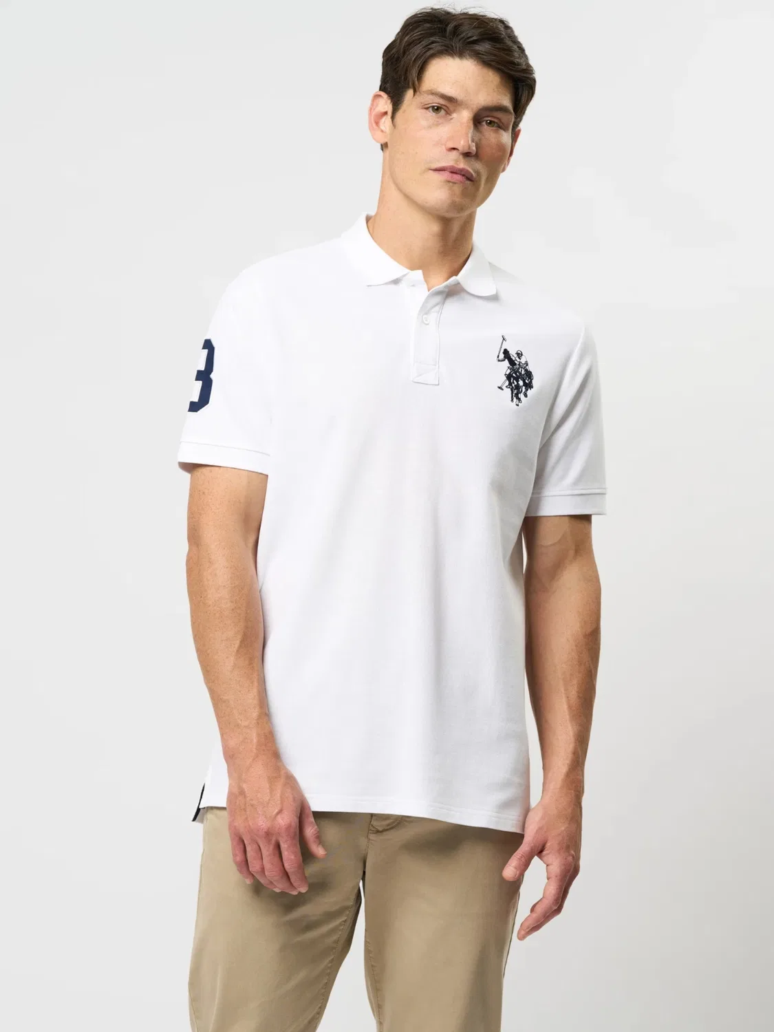 Футболка U.S. POLO ASSN. UMALFREDO белого цвета — фото 3
