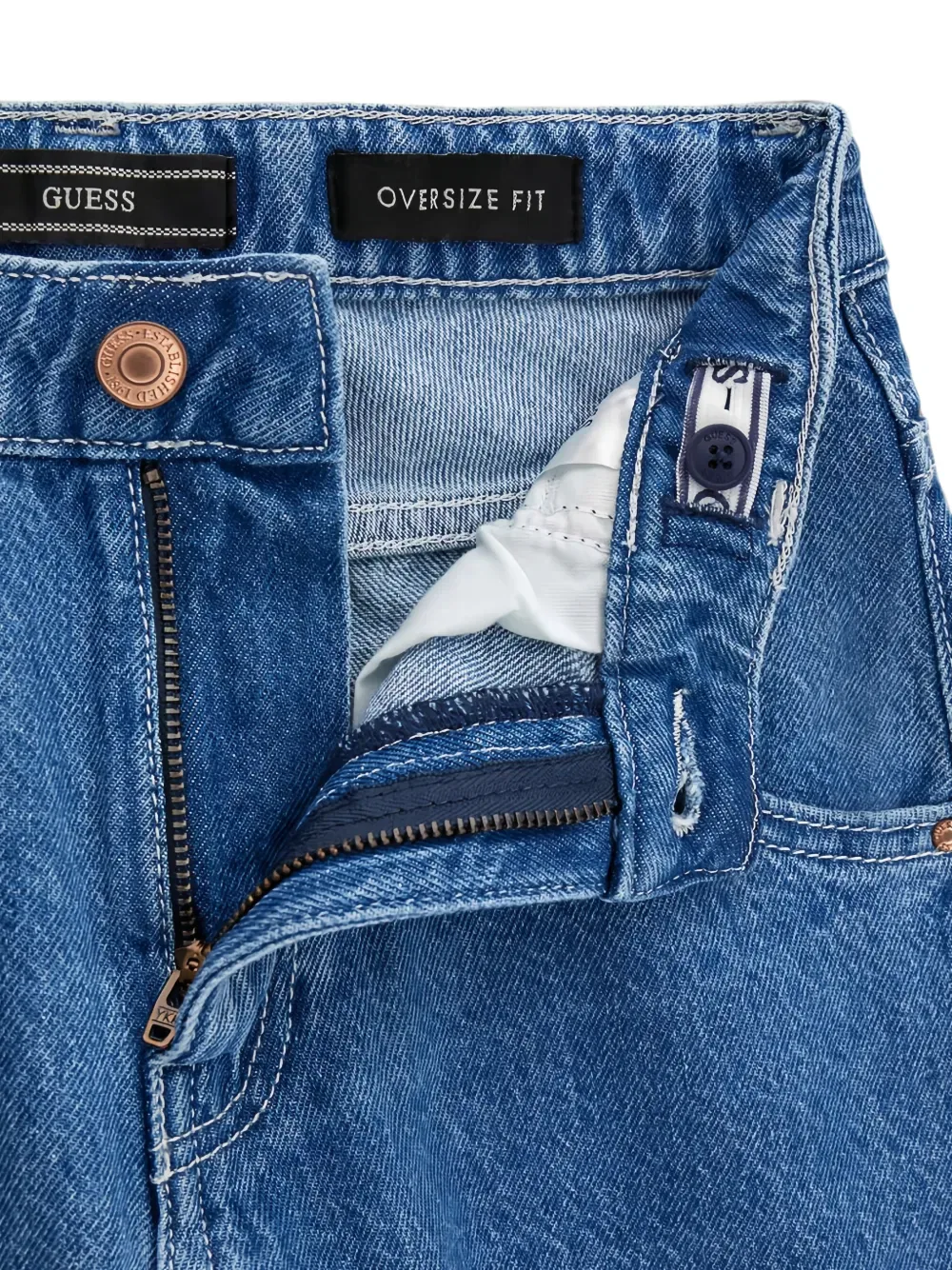 Джинсы оверсайз GUESS USA, синий — фото 3