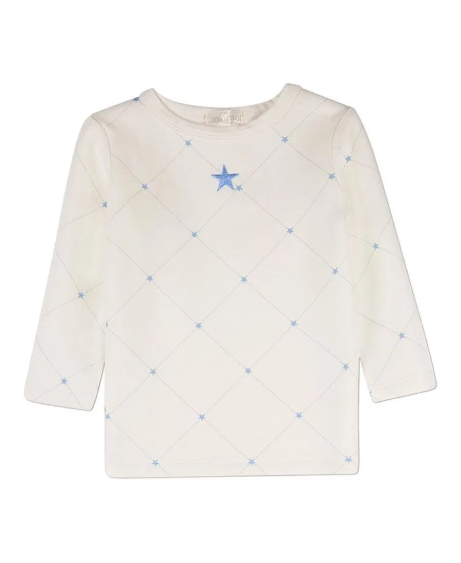 Комплект пижам для мальчика с принтом Stars and Stitching MeMoi, Blue — фото 2