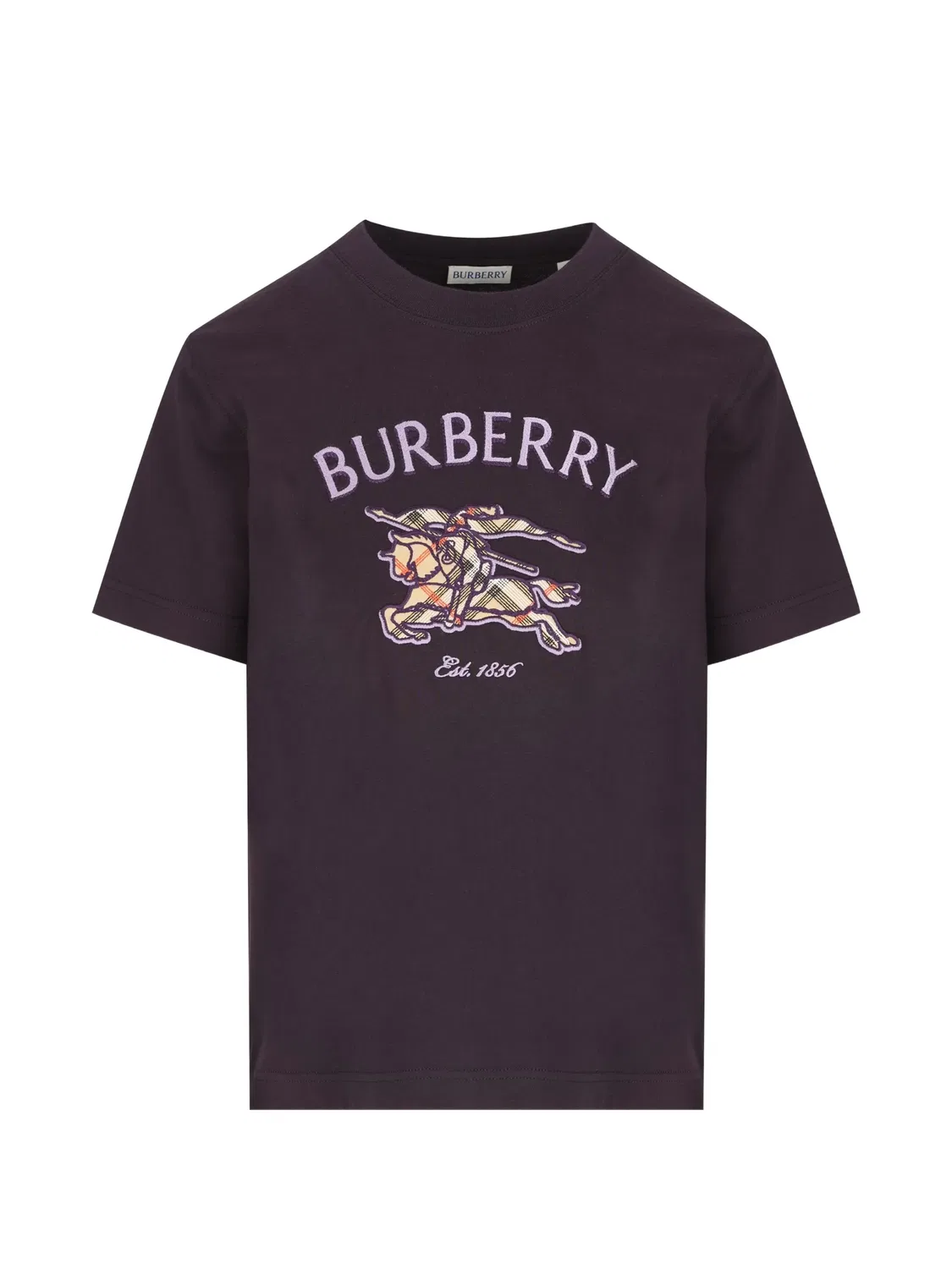 Футболка Knight Check из хлопка Burberry, фиолетовый