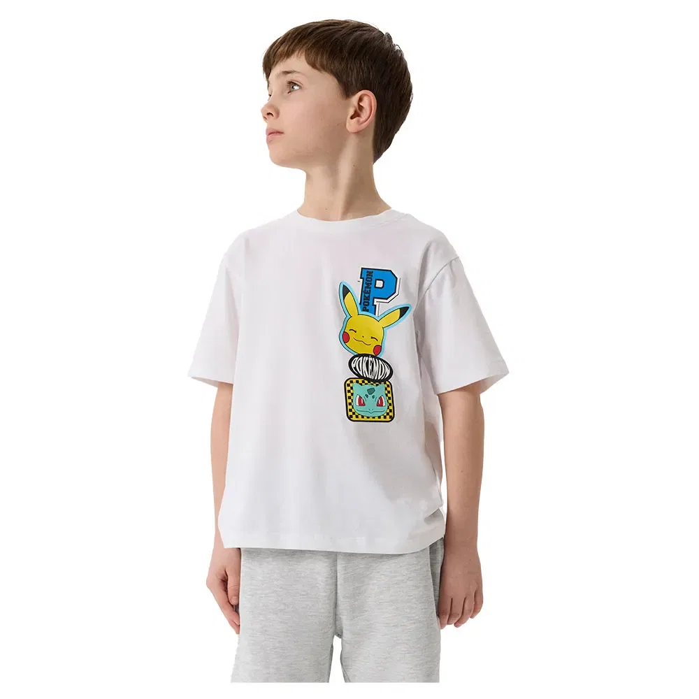 Детская футболка для мальчиков с принтом Jeno Pokemon Box Sky Name it, White