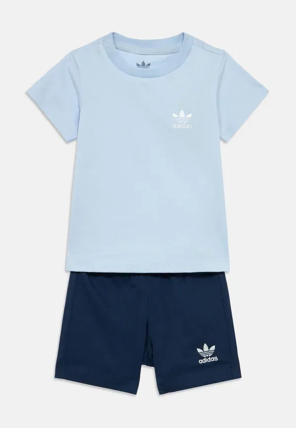 Комплект унисекс: футболка, шорты Adidas Originals, стальный