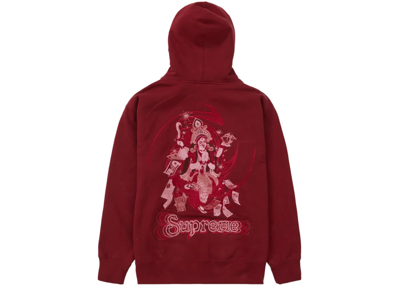 Мужской свитшот на молнии с капюшоном Supreme Lakshmi Zip Up Hooded Sweatshirt, Cardinal