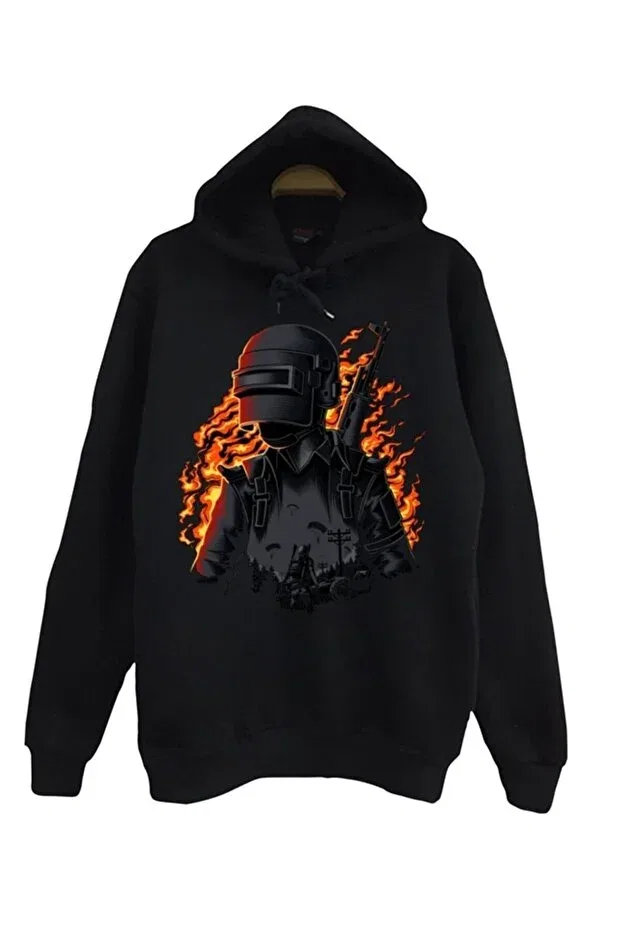 Детское худи для девочек с принтом Day Printed Sweatshirt Fame-Stoned, Black