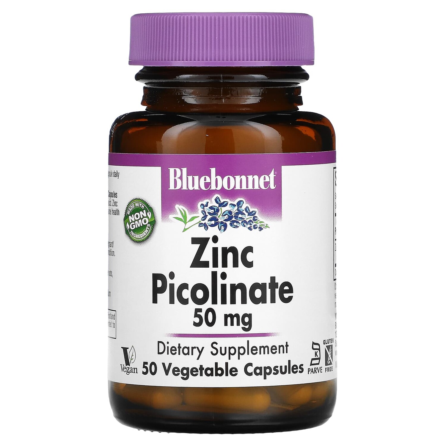 

Пиколинат Цинка Bluebonnet Nutrition, 50 растительных капсул