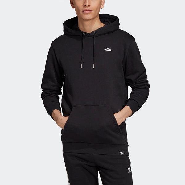 Толстовка adidas originals MINI EMB HOODY hooded Long Sleeves Black, черный — фото 3