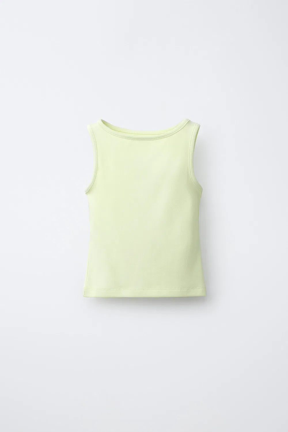Однотонный топ из смеси модала ZARA, Lime