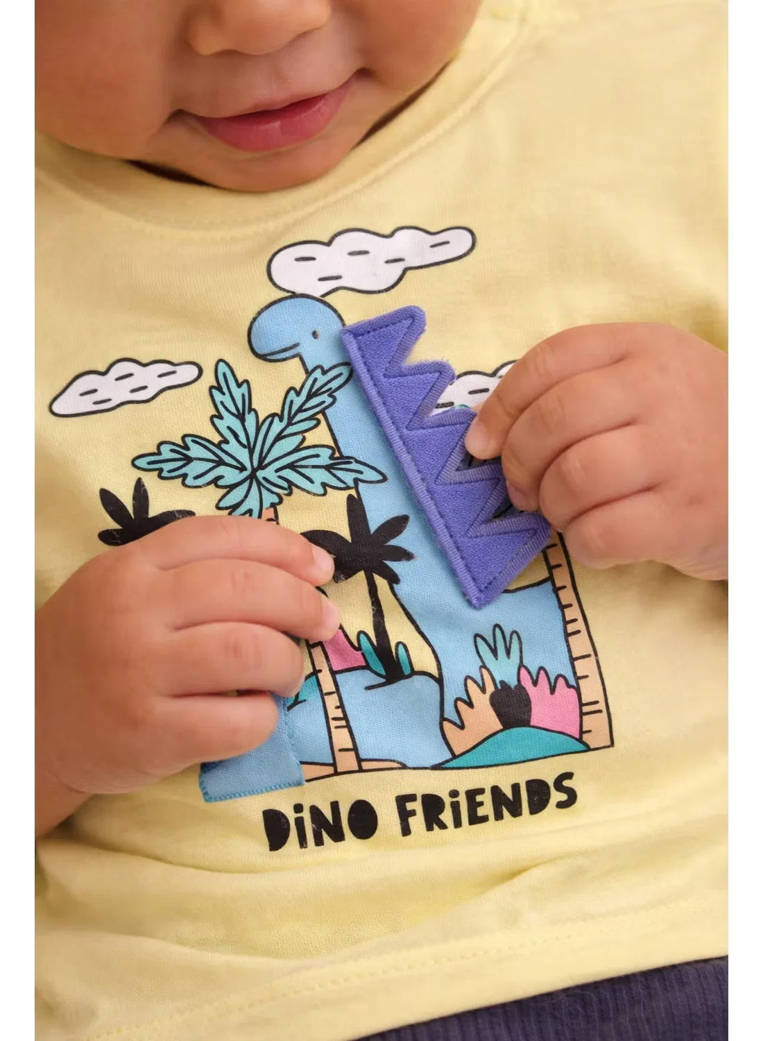 Комплект футболка и шорты с принтом Dino Friends Victor And Jane, неоново-зеленый — фото 3