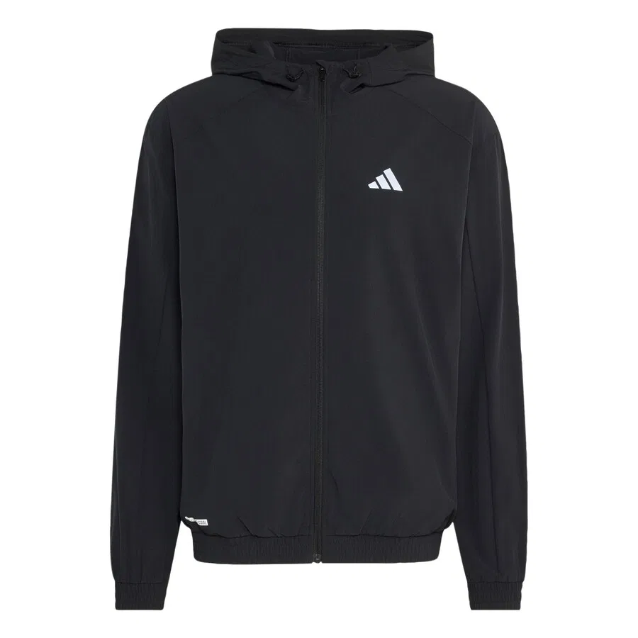 Куртка для тренировок ADIDAS PERFORMANCE 'Tech Apparel' черного цвета