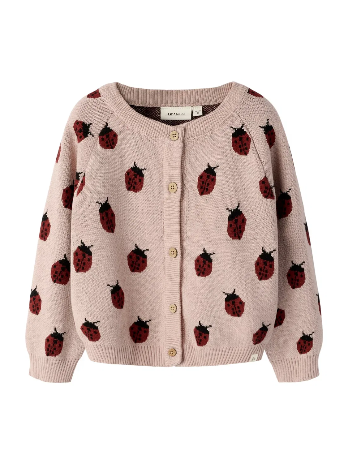 Вязаный кардиган NMFLulio Lil Atelier, пудровый